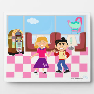 Retroville Diner Dance Kinder  Cartoon Art Fotoplaat