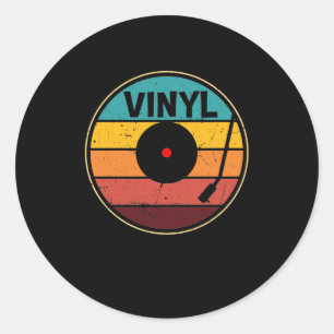 Retrovinylplaat - vinylplaat LP-record Ronde Sticker