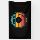 Retrovinylplaat -  vinylplaat LP-record Spandoek (Verticaal)