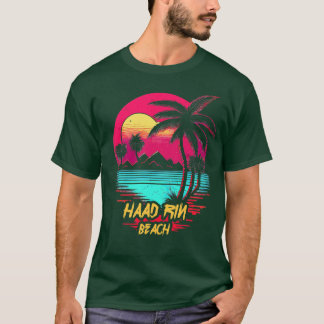 Retrowave Beach Haad Rin Beach T-shirt