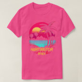 Retrowave Beach Huntington Beach T-shirt (Design voorkant)