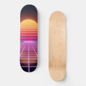 Retrowave Landscape Skateboard (Voorkant)