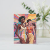 Retrowave Party 1980 Briefkaart (Staand voorkant)