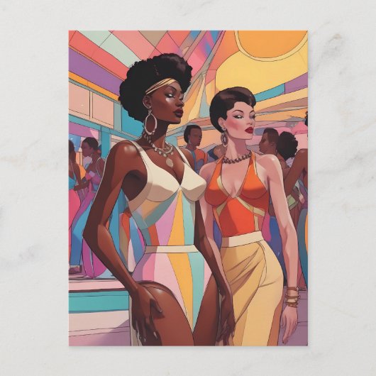 Retrowave Party 1980 Briefkaart (Voorkant)