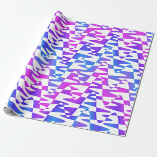 Retrowave Ripple - Gradient Twilight op wit: Cadeaupapier