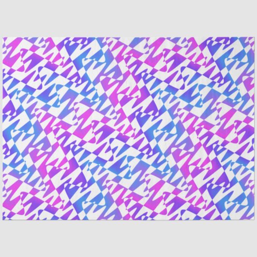 Retrowave Ripple - Gradient Twilight op wit: Tissuepapier (Voorkant)