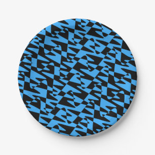 Retrowave ripple - turquoise blauw: papieren bordje