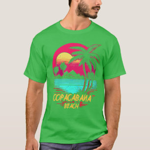 Retrowave Strand Copacabana Beach T-shirt