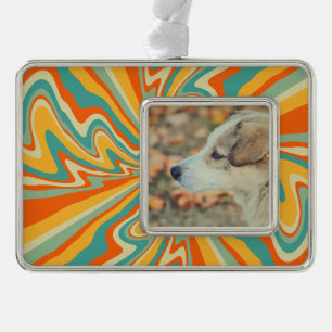 Retrowervelkolom Verzilverd Kader Ornament