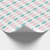 Retroze en watermarquis omlooppapier cadeaupapier (Hoek)