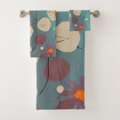 Retroze en witte bloemen bad handdoek (Insitu)