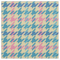 Retroze, geel blauwgroen houndstootpatroon