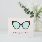 Retrozonnebril Briefkaart (Staand voorkant)
