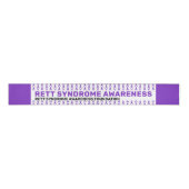 Rett Syndrome Awareness Pattern Ribbon Grosgrain Lint (Voorkant)