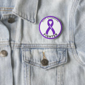 Rett Syndrome Fighter Ribbon White Button (In situ)
