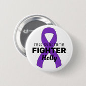 Rett Syndrome Ribbon White Button (Voorkant /achterkant)