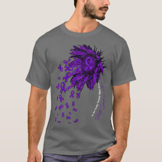 Rett Syndroom Bewustzijn zonnebloem niemand vecht T-shirt