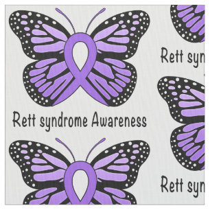 Rett syndroom Butterfly Awareness Ribbon of Hope Stof
