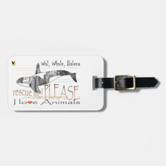 Rette mich der Wal Bagagelabel