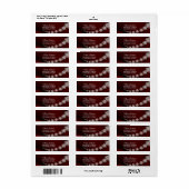 Return Address Christmas Snowflakes Red Rustic Etiket (Full Sheet)