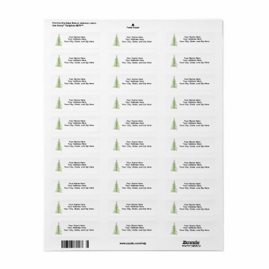 Return Address Label (Full Sheet)