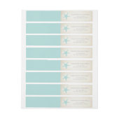 Return Address Label, Beach Starfish Adreslabel Wikkel (Vel)