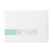 Return Address Label, Beach Starfish Adreslabel Wikkel (Voorkant)