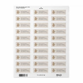 Return Address Label Boho Woodland Beer (Full Sheet)