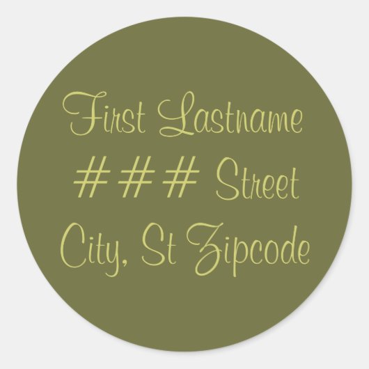 return address label - personaliseren (Voorkant)