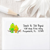 Return Address Label Whimsical Birds (Insitu)