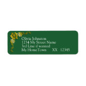 Return Address Labels, Emerald Green & Gold Etiket (Voorkant)