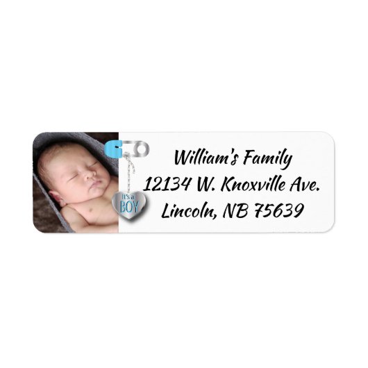 Return Address Labels - It's A Boy (Voorkant)