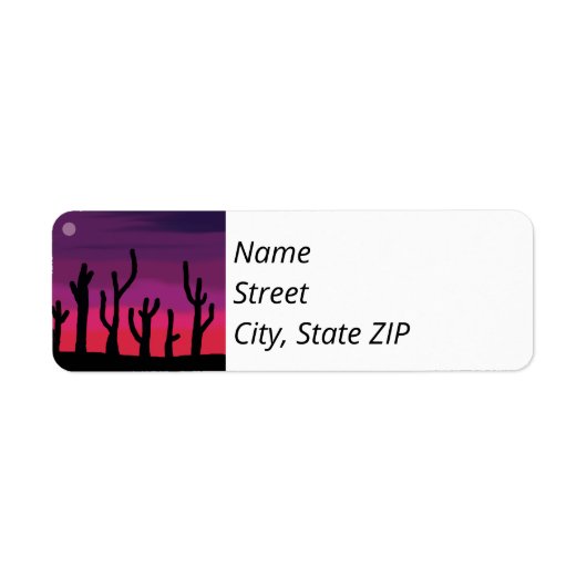 Return Address Labels Saguaro Sunset (Voorkant)