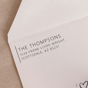 Return Address Modern Minimalistic Wedding Family Zelfinktende Stempel