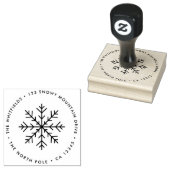 Return Address Rubber Stamp | Christmas Snowflake Rubberstempel (Gestempeld)