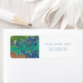 RETURN ADRES ETIKET IRISES 1889 Van Gogh (Insitu)