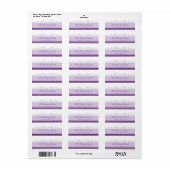 RETURN ADRES LABELS  krullen violet paarse (Full Sheet)