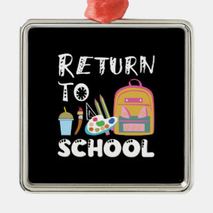 Return To School Metalen Ornament