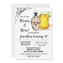 Reuken en Boos Halloween Adult Birthday skull beer