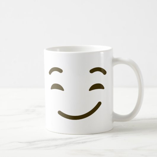 Reukzijde Smirk Emoji Cute Emoticon Funny face Koffiemok (Rechts)