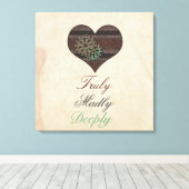 Reuly Madly Deeply Steampunk Heart Wrapped Canvas Afdruk (Insitu (Houten vloer))