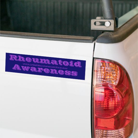 ReumatoidBewustheid - in de het bewustmakingskleur Bumpersticker (Op Truck)