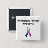 Reumatoïde artritis Bewustheid Vierkante Button 5,1 Cm (Voorkant /achterkant)