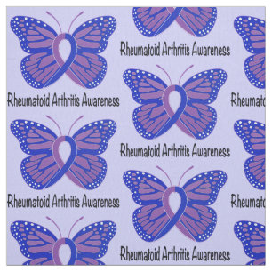 Reumatoïde artritis butterfly bewustzijn Ribbon Stof