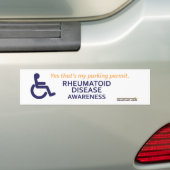 Reumatoïde rolstoelziekte bumpersticker (Op auto)