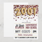 Reünie middelbare school en universiteit 2001 kaart (Voorkant / Achterkant)