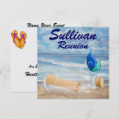 Reünie - Stranduitnodiging - SRF Kaart (Voorkant / Achterkant)