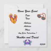 Reünie - Stranduitnodiging - SRF Kaart (Achterkant)