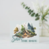 Reünie Viering Waterverf Tentaankondiging Aankondigingskaart (Staand voorkant)