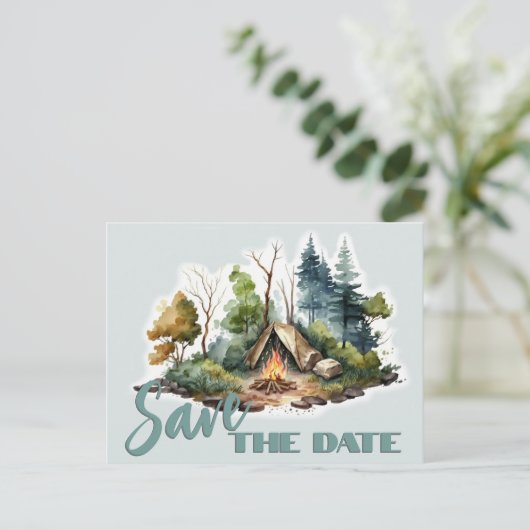 Reünie Viering Waterverf Tentaankondiging Aankondigingskaart (Staand voorkant)